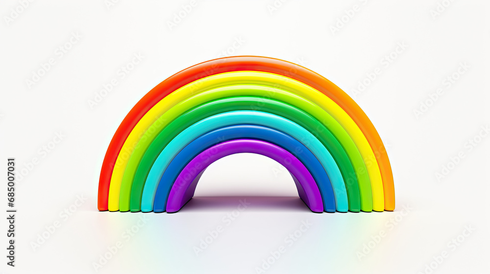 3d colorful rainbow isolated on a white background 3d colorful rainbow isolated on a white background