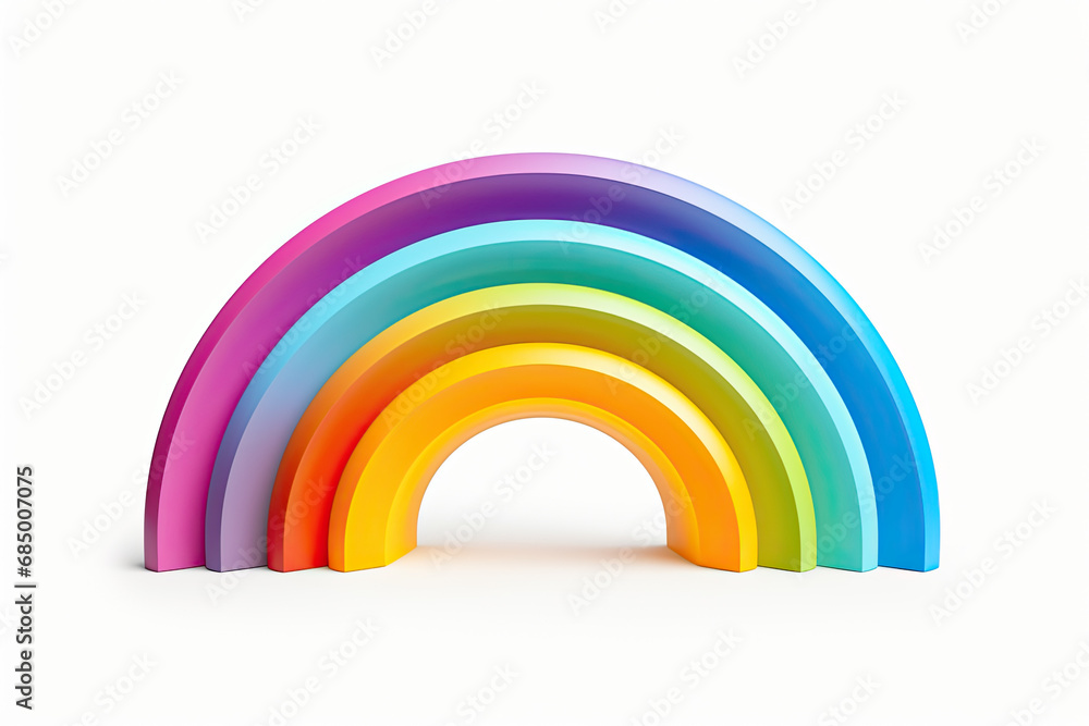 3d colorful rainbow isolated on a white background 3d colorful rainbow isolated on a white background