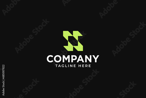 S SS letter with exchange arrow shape modern logo for business and finance