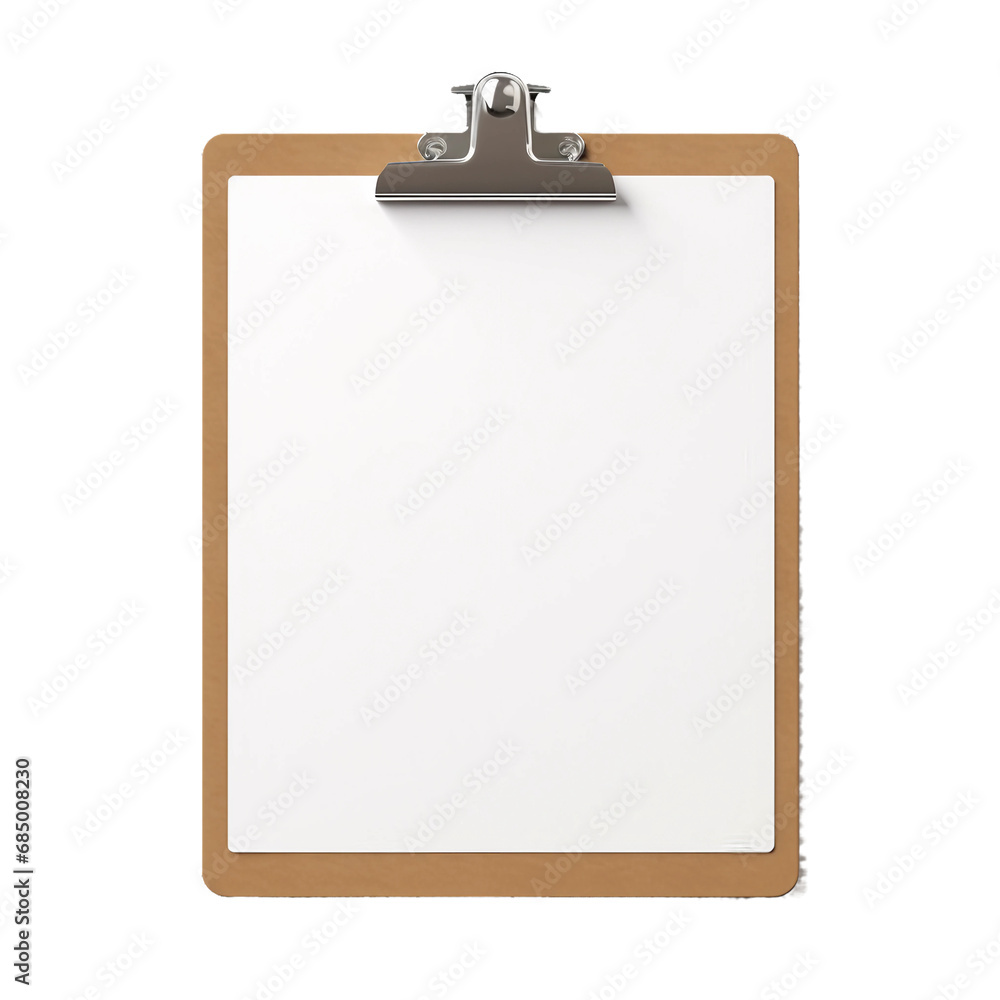 clipboard with blank paper clipboard with blank paper