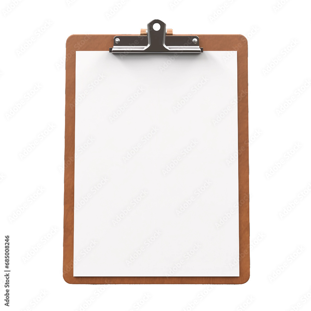 clipboard with blank paper clipboard with blank paper