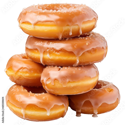 donut with sprinkles isolated on transparent background