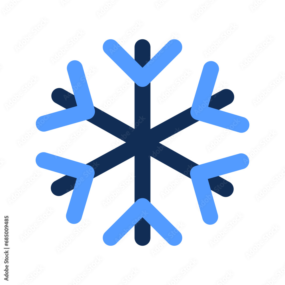 Obraz premium snowflake outline color icon