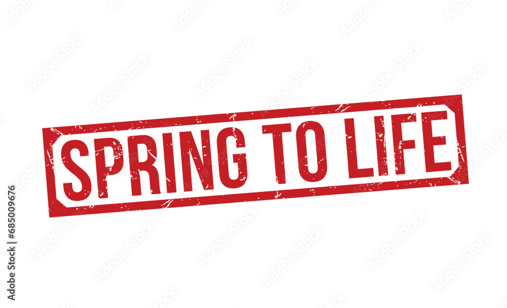 SPRING TO LIFE Red Rubber Stamp vector design. SPRING TO LIFE Red Rubber Stamp vector design.