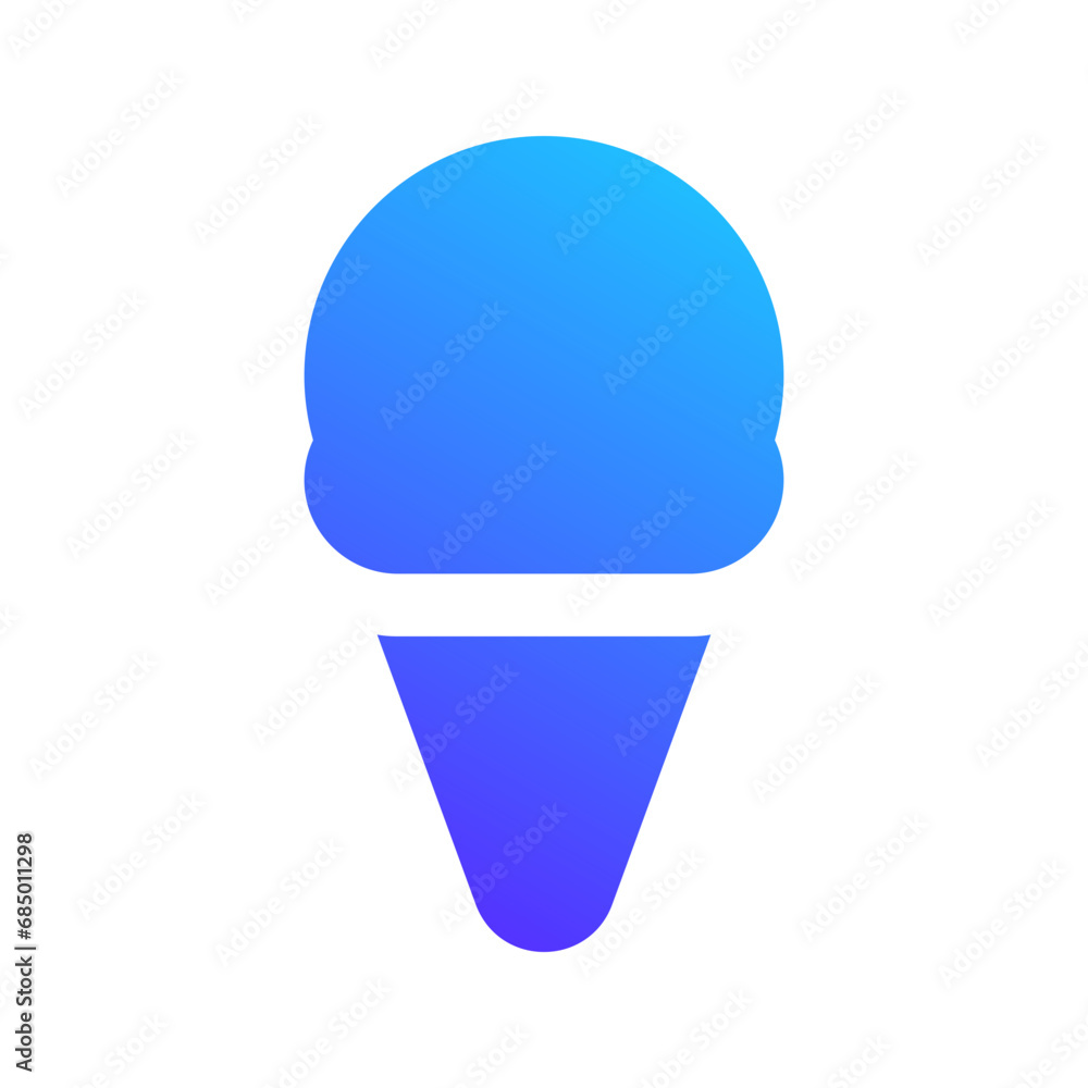 ice cream cone gradient fill icon ice cream cone gradient fill icon