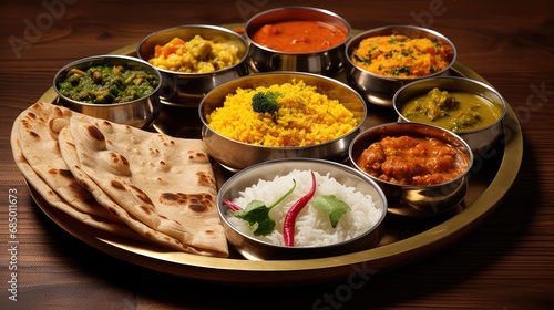 extravaganza cuisine indian food thali illustration spices curry, naan samosa, tikka masala extravaganza cuisine indian food thali