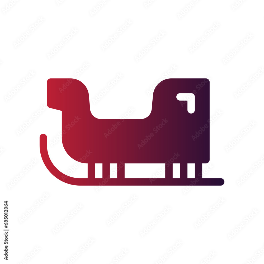 sleigh flat gradient icon sleigh flat gradient icon