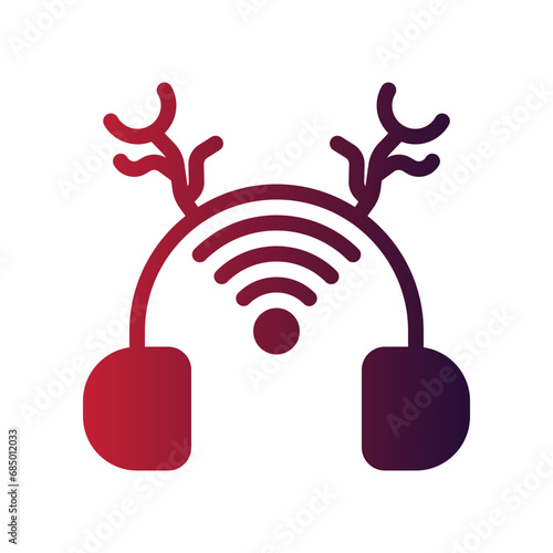 earmuff flat gradient icon