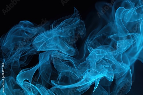 Blue smoke abstract background for desktop 