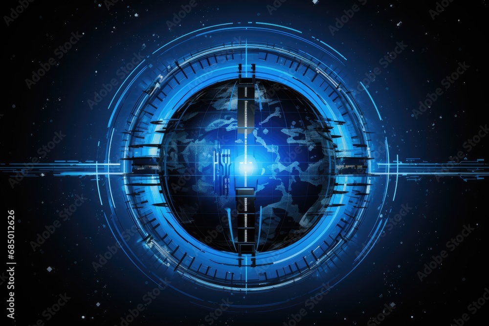 Obraz premium Growing global network and cyber security concept background 