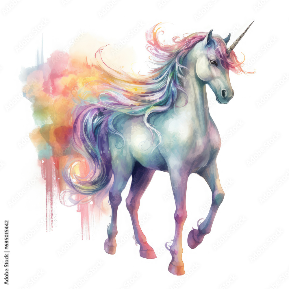 Drawing cartoon unicorn Illustration, Generative Ai Drawing cartoon unicorn Illustration, Generative Ai