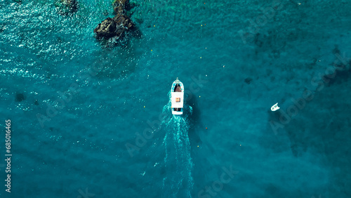 Greek Islands Paradise: Sun, Sand, and Sea - A Breathtaking Beach View Captured in the Idyllic Splendor of the Aegean