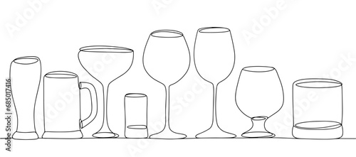 Glasses. One line