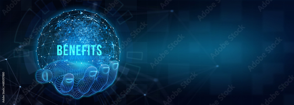 Employee benefits help to get the best human resources. Business concept. 3d illustration Employee benefits help to get the best human resources. Business concept. 3d illustration