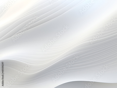 white geometric 3D abstract background with waves. Creative Architectural Concept