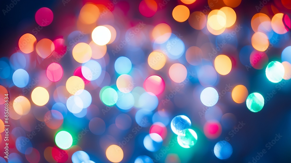 Colorful and festive Christmas lights with bokeh effect in red, green and blue hues Colorful and festive Christmas lights with bokeh effect in red, green and blue hues