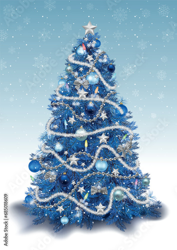 Decorated Christmas Tree in...
