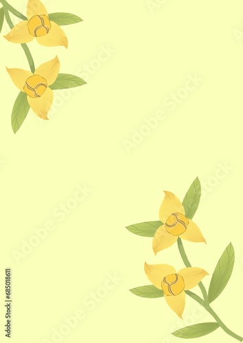 background with yellow flowers photo