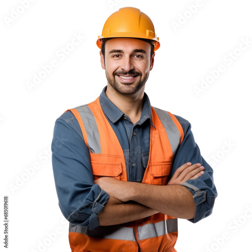 handsome worker isolated