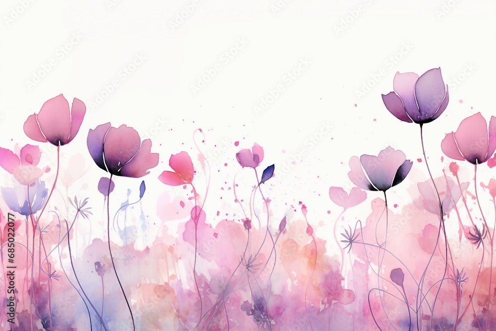 A collection of watercolor elements featuring roses in a garden—yellow, burgundy flowers, A collection of watercolor elements featuring roses in a garden—yellow, burgundy flowers,