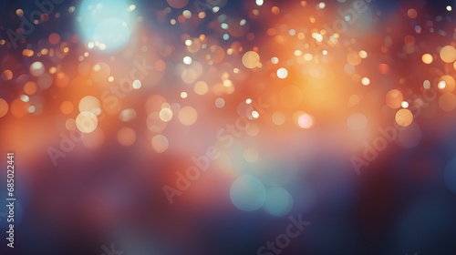 Blurred bokeh of colorful Christmas lights for festive holiday background photo