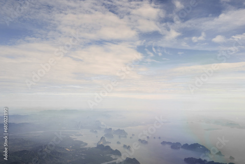 Aerial view on the coast in Phuket Thailand