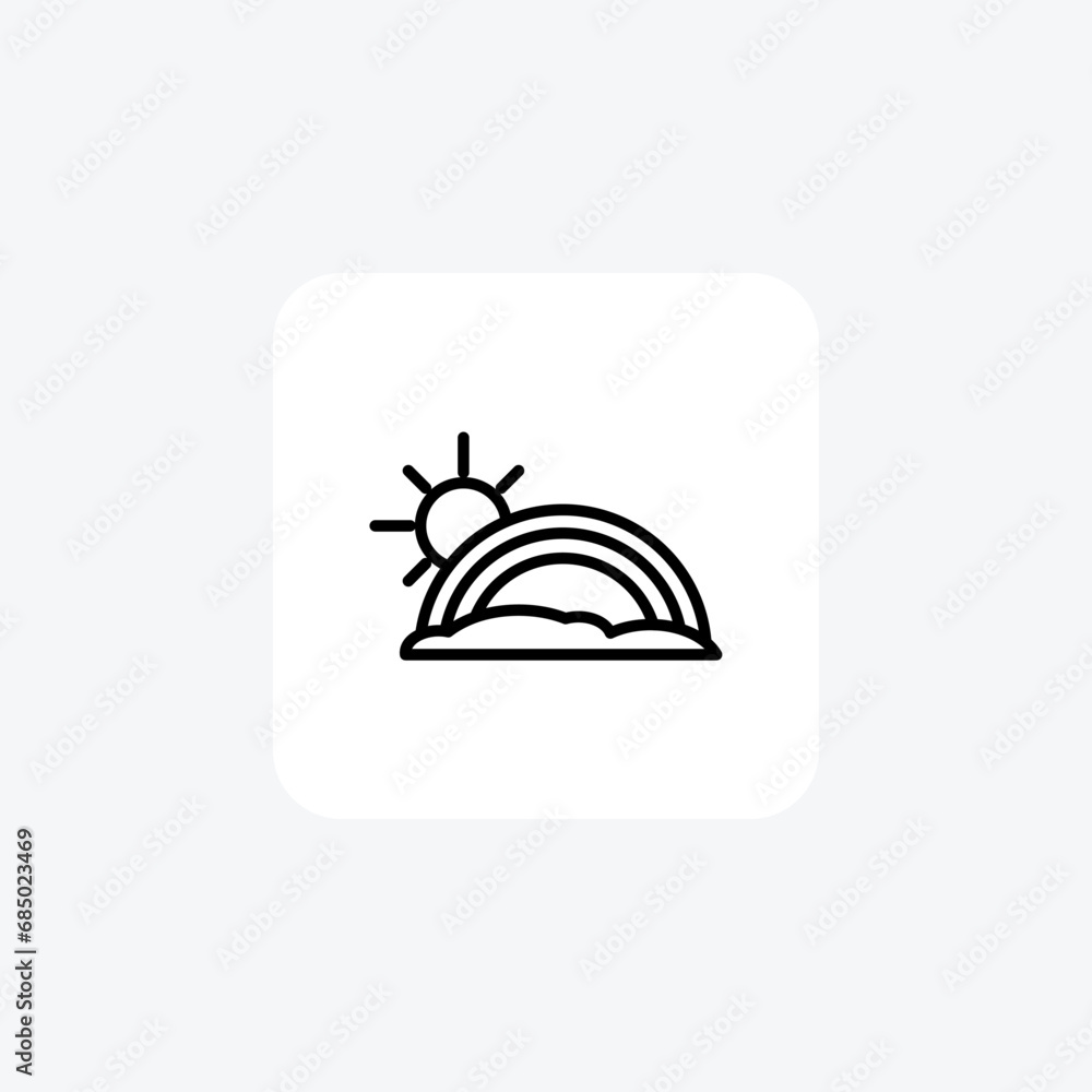 Rainbow, Spectrum, Line Icon, Outline icon, vector icon, pixel perfect icon Rainbow, Spectrum, Line Icon, Outline icon, vector icon, pixel perfect icon