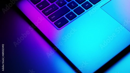 Close up of laptop keyboard.