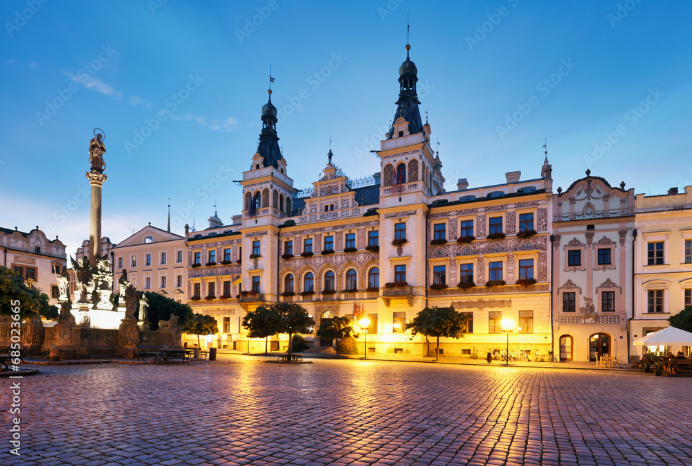 Czech Republic Town Hall in the Pernstejn Square in Pardubice