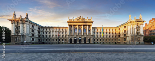 Palace of Justice - Justizpalast in Munich, Bavaria, Germany at sunrise photo