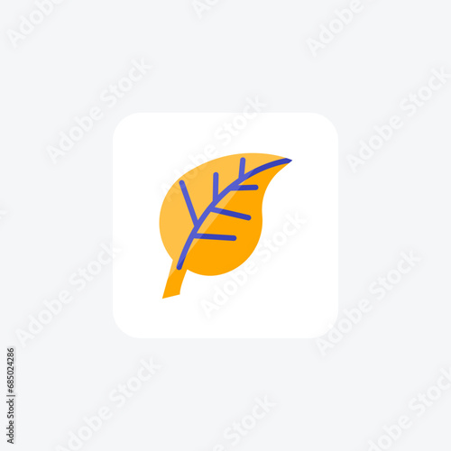 Leaf, Foliage, Plant, Nature, flat color icon, pixel perfect icon