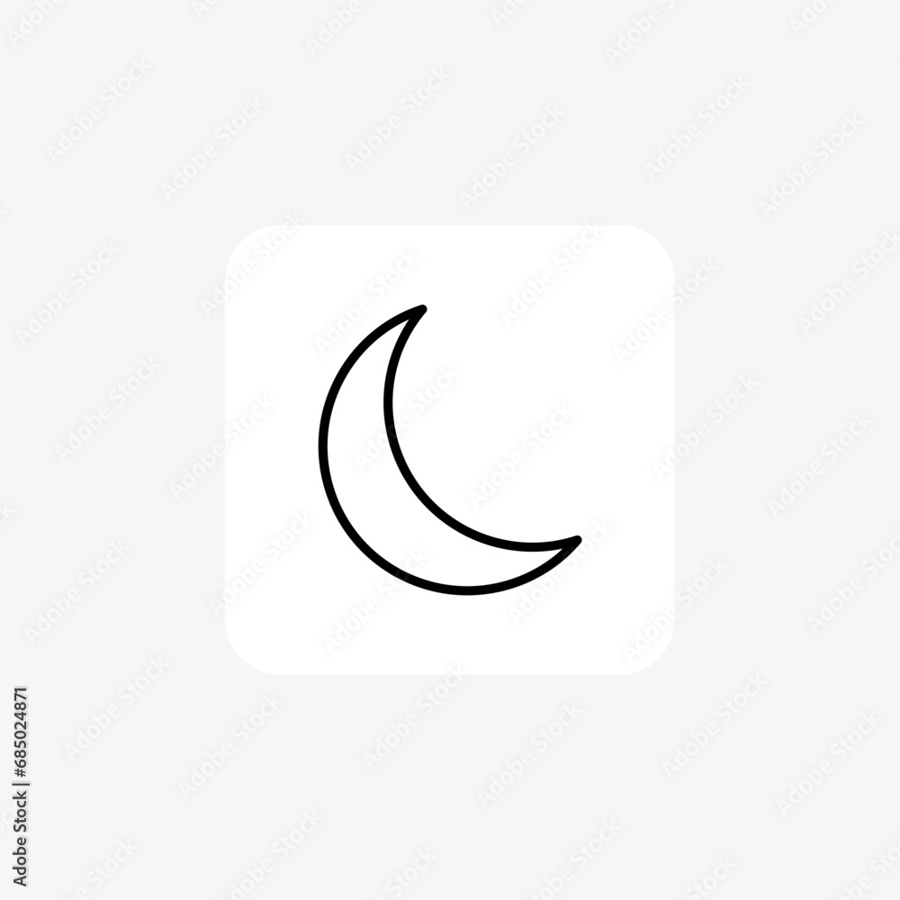 Moon, Celestial Body, Lunar, Line Icon, Outline icon, vector icon, pixel perfect icon Moon, Celestial Body, Lunar, Line Icon, Outline icon, vector icon, pixel perfect icon