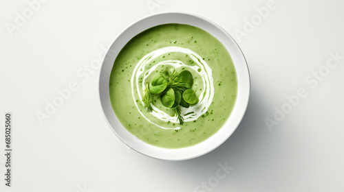 Green soup. Zucchini spinach cream soup