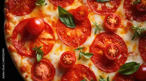 background tomato pizza food photo illustration delicious tasty, italian cuisine, crust fresh background tomato pizza food photo © vectorwin