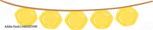 Honeycomb banner garland