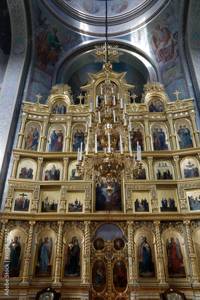Capriana monastery church, Moldova. Iconostasis