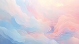 A symphony of soft pastel hues swirling together in a delicate and ethereal abstract painting, evoking a sense of serenity.