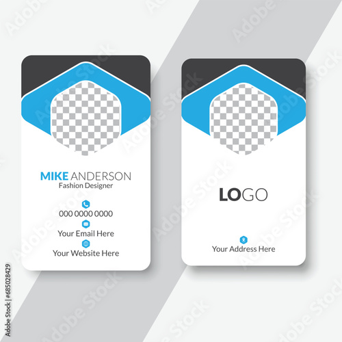 Double-sided creative business card template. 
