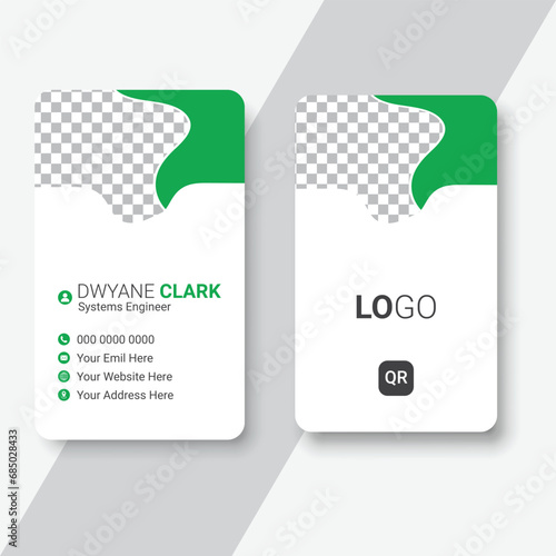 Double-sided creative business card template. 
