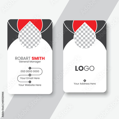 Double-sided creative business card template. 
