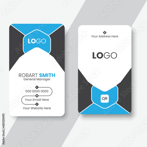 Double-sided creative business card template. 

