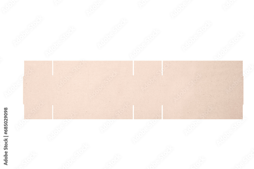 Template of cardboard box mockup with die-cut pattern Template of cardboard box mockup with die-cut pattern