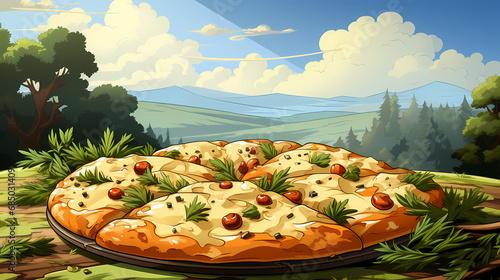 Pizza delivery. Tasty big p...