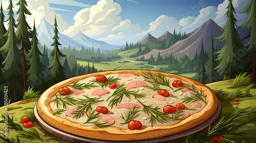 Pizza delivery. Tasty big p...