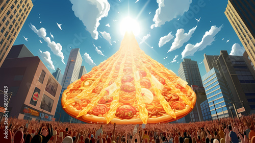 Pizza delivery. Tasty big p...