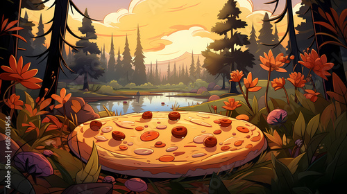 Pizza delivery. Tasty big p...