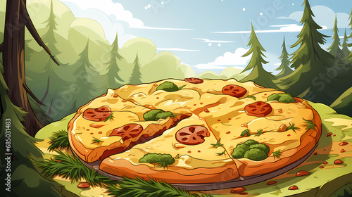 Pizza delivery. Tasty big p...