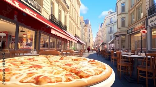 Pizza delivery. Tasty big p...