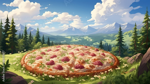 Pizza delivery. Tasty big p...
