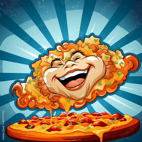 Pizza delivery. Tasty big p...